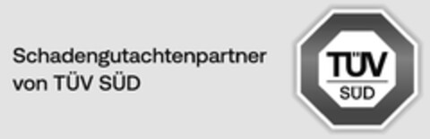 Schadengutachtenpartner von TÜV SÜD TÜV SÜD Logo (DPMA, 08/26/2024)