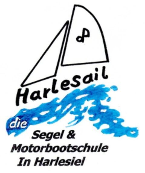 Harlesail die Segel & Motorbootschule In Harlesiel Logo (DPMA, 12/16/2002)