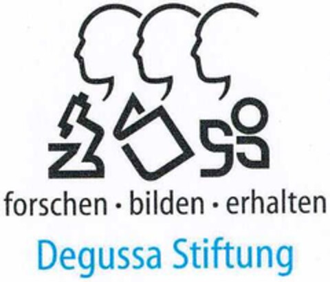 forschen · bilden · erhalten Degussa Stiftung Logo (DPMA, 20.03.2003)