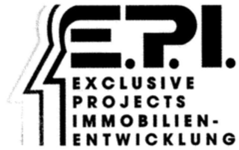 E.P.I. EXCLUSIVE PROJECTS IMMOBILIENENTWICKLUNG Logo (DPMA, 04.12.1998)