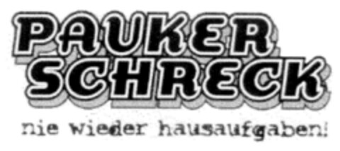 PAUKERSCHRECK nie wieder hausaufgaben! Logo (DPMA, 19.01.1999)