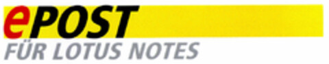 ePOST FÜR LOTUS NOTES Logo (DPMA, 04/22/1999)