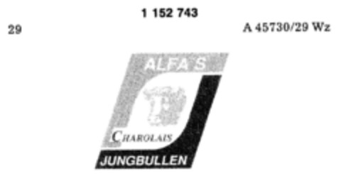 ALFA'S CHAROLAIS JUNGBULLEN Logo (DPMA, 19.01.1989)