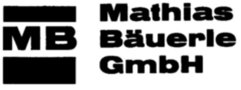 MB Mathias Bäuerle GmbH Logo (DPMA, 11/15/1971)