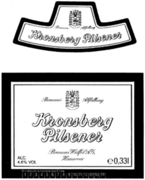 Kronsberg Pilsener Logo (DPMA, 04.05.1991)