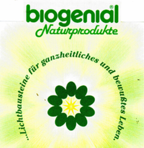 biogenial Naturprodukte Logo (DPMA, 21.04.1992)
