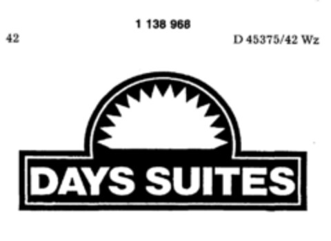 DAYS SUITES Logo (DPMA, 10/19/1988)