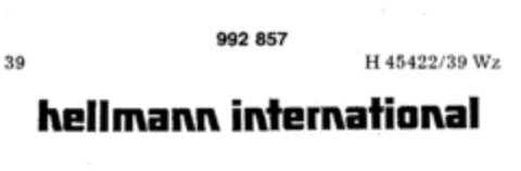 hellmann international Logo (DPMA, 04/02/1979)