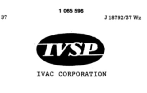 IVSP IVAC CORPORATION Logo (DPMA, 13.12.1983)