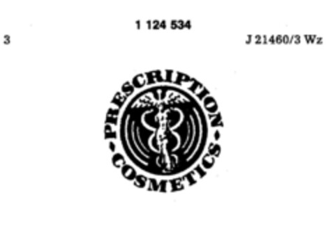 PRESCRIPTION COSMETICS Logo (DPMA, 11/14/1986)