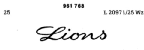 Lions Logo (DPMA, 24.03.1976)