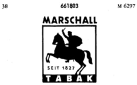 MARSCHALL TABAK SEIT 1827 Logo (DPMA, 02.05.1953)