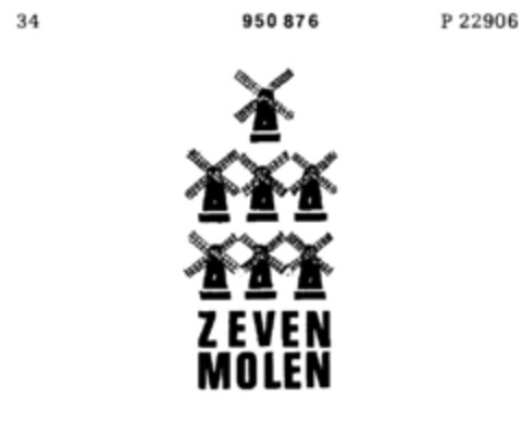 ZEVEN MOLEN Logo (DPMA, 03.05.1975)