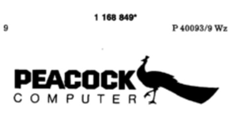 PEACOCK COMPUTER Logo (DPMA, 10/02/1990)