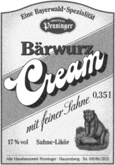 Bärwurz Cream Logo (DPMA, 28.04.1993)