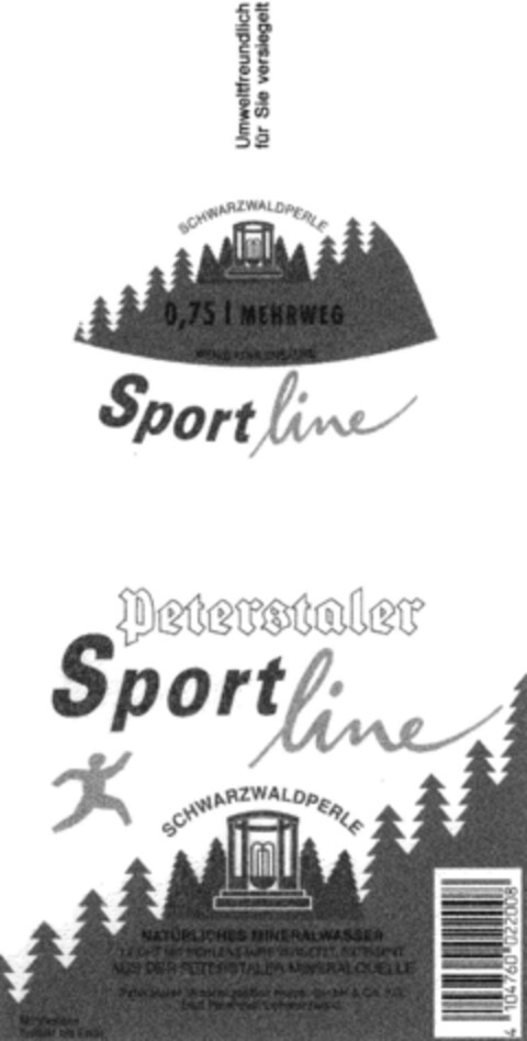 Peterstaler Sportline Logo (DPMA, 05/21/1993)