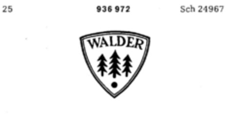 WALDER Logo (DPMA, 30.10.1974)