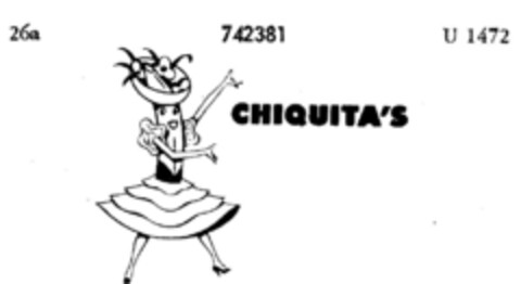 CHIQUITA'S Logo (DPMA, 22.09.1959)