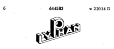 LYPHAN Logo (DPMA, 09/05/1949)