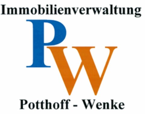 Immobilienverwaltung PW Potthoff - Wenke Logo (DPMA, 22.07.2015)
