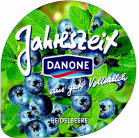 Jahreszeit DANONE aus guter Vollmilch HEIDELBEERE Logo (DPMA, 19.01.1996)
