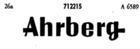Ahrberg Logo (DPMA, 03/05/1957)