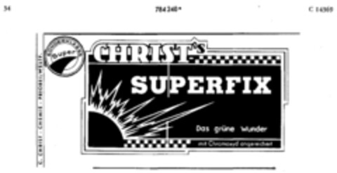 CHRIST`S SUPERFIX Logo (DPMA, 01/09/1964)