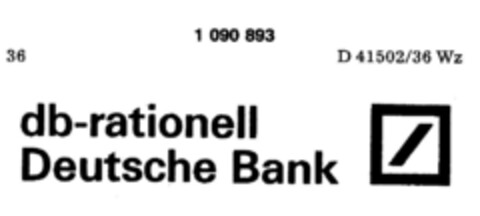 db-rationell Deutsche Bank Logo (DPMA, 10/02/1985)