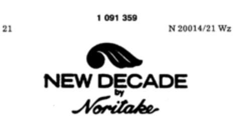 NEW DECADE by Noritake Logo (DPMA, 15.11.1985)