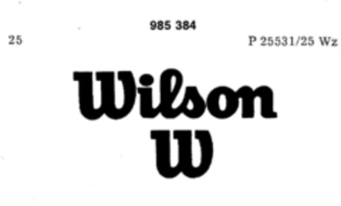 WILSON W Logo (DPMA, 08/31/1978)