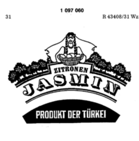 ZITRONEN JASMIN Logo (DPMA, 08/10/1985)