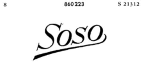 Soso Logo (DPMA, 03.08.1968)