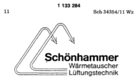 Schönhammer Wärmetauscher Lüftungstechnik Logo (DPMA, 05/18/1988)