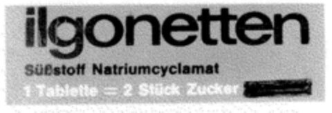 ilgonetten Das moderne Süßungsmittel Logo (DPMA, 23.11.1965)