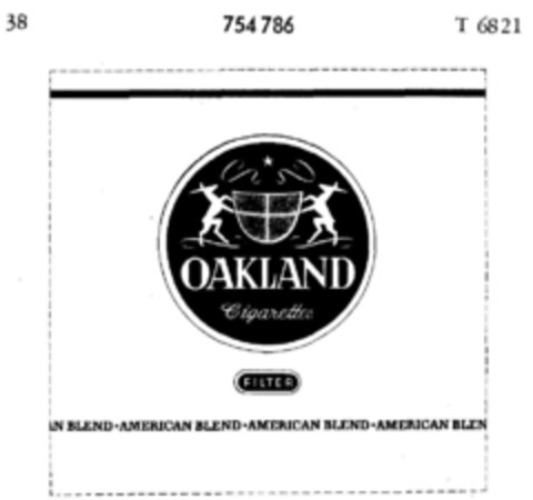 OAKLAND Cigarettes Logo (DPMA, 09.05.1960)