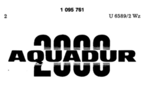 AQUADUR 2000 Logo (DPMA, 29.01.1986)