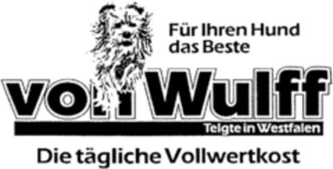 Für Ihren Hund das Beste von Wulff Logo (DPMA, 24.12.1992)