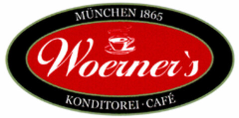 Woerner's KONDITOREI·CAFE MÜNCHEN 1865 Logo (DPMA, 07.04.2000)