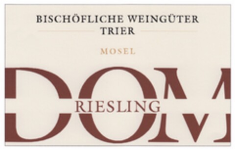 BISCHÖFLICHE WEINGÜTER TRIER MOSEL DOM RIESLING Logo (DPMA, 03/02/2012)