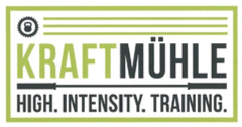 KRAFTMÜHLE HIGH. INTENSITY. TRAINING. Logo (DPMA, 08.05.2015)