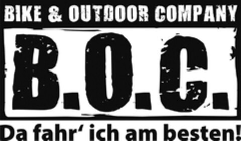 BIKE & OUTDOOR COMPANY B.O.C. Da fahr`ich am besten! Logo (DPMA, 21.10.2016)