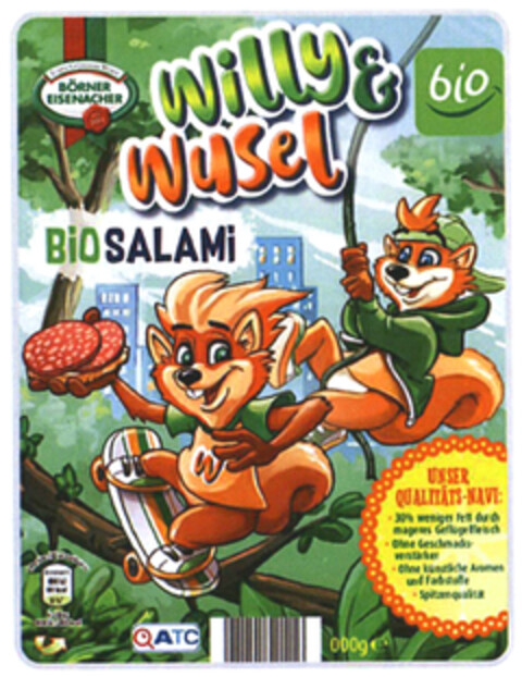 Willy & Wusel BIOSALAMI Logo (DPMA, 05.12.2019)