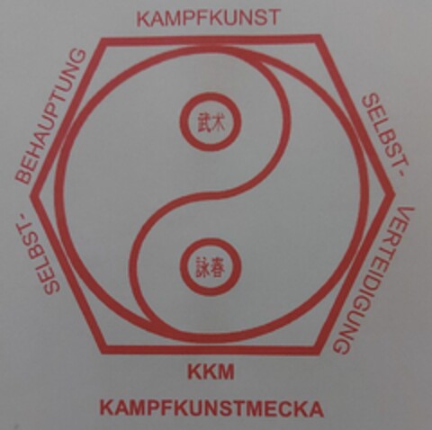 KKM KAMPFKUNSTMECKA KAMPFKUNST SELBST- VERTEIDIGUNG SELBST- BEHAUPTUNG Logo (DPMA, 20.11.2021)