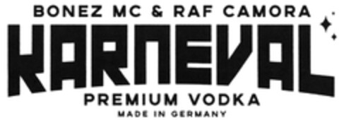 KARNEVAL BONEZ MC & RAF CAMORA PREMIUM VODKA MADE IN GERMANY Logo (DPMA, 08/17/2022)