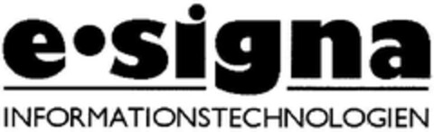 e.signa INFORMATIONSTECHNOLOGIEN Logo (DPMA, 02/03/2003)