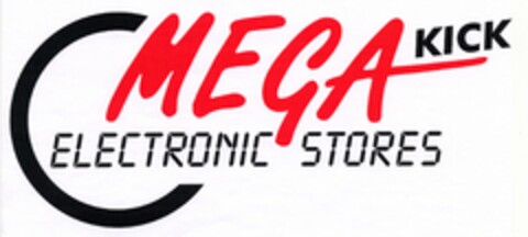 MEGAKICK ELECTRONIC STORES Logo (DPMA, 27.07.2005)