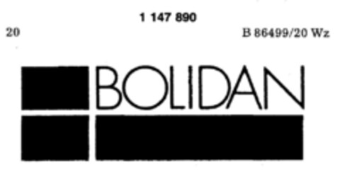 BOLIDAN Logo (DPMA, 28.01.1989)