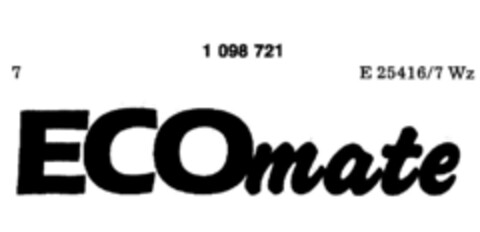 ECOmate Logo (DPMA, 15.10.1985)