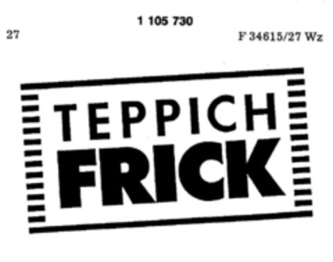 TEPPICH FRICK Logo (DPMA, 07.08.1986)