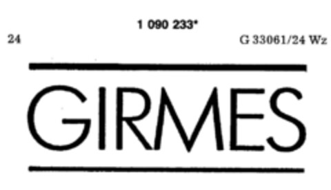 GIRMES Logo (DPMA, 28.02.1986)